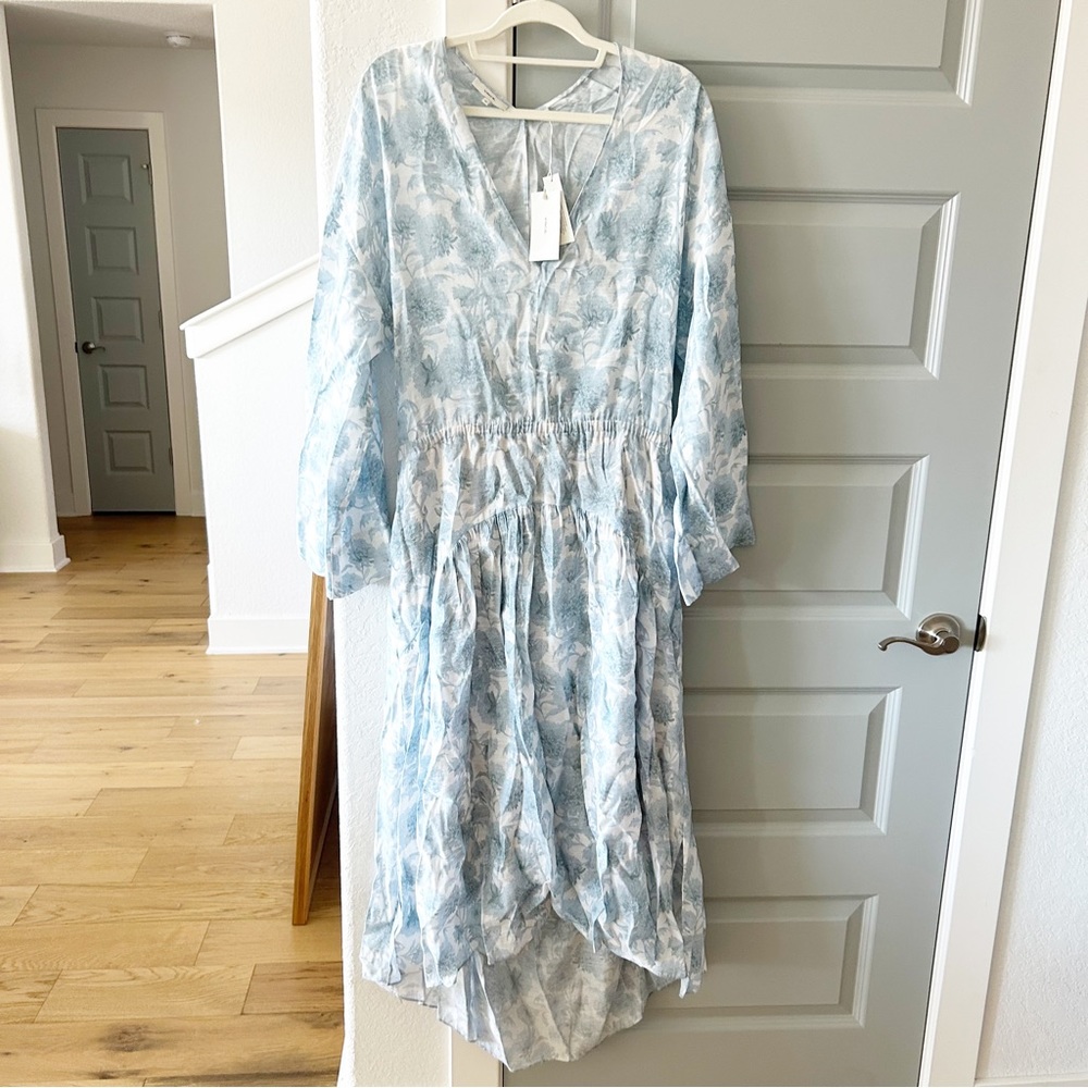 NWT Vince Dahlia Floral Midi Cutout Dress - Picture 3 of 5